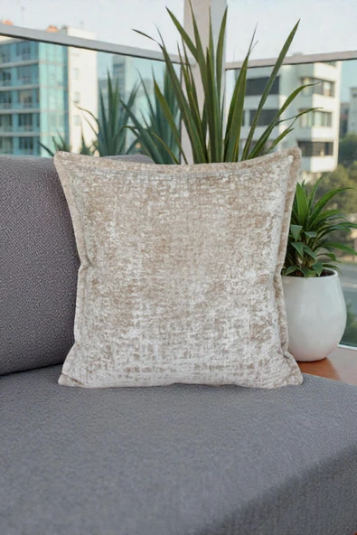 VISIONARIO Kırlent İthal Kadife Kumaş - 45x45cm Yumuşak Dokulu Dekoratif Özel Tasarım Kırlent Kılıfı - S01 ürün görseli 1