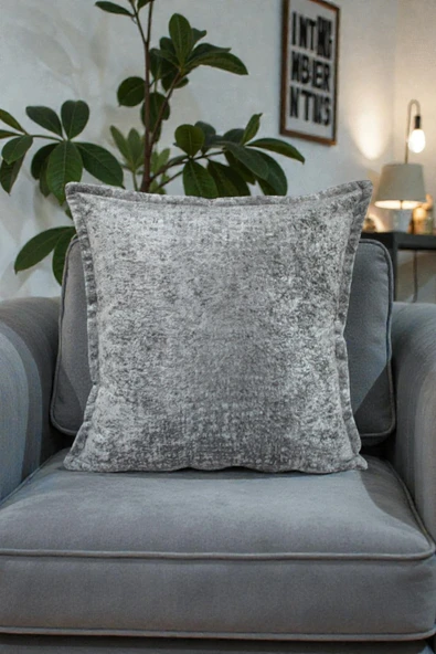 VISIONARIO Kırlent İthal Kadife Kumaş - 45x45cm Yumuşak Dokulu Dekoratif Özel Tasarım Kırlent Kılıfı - S04 ürün görseli 1