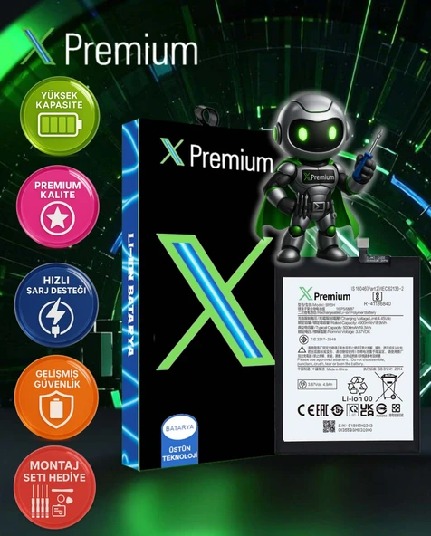 Xiaomi Redmi 11 Prime Uyumlu Batarya Xpremium Pil Süper Yüksek Kalite 5000 mAh BN5H ürün görseli 1