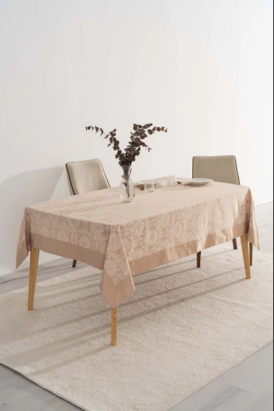 Damascus Cappuccino Masa Örtüsü 160x220 cm - Resim 2