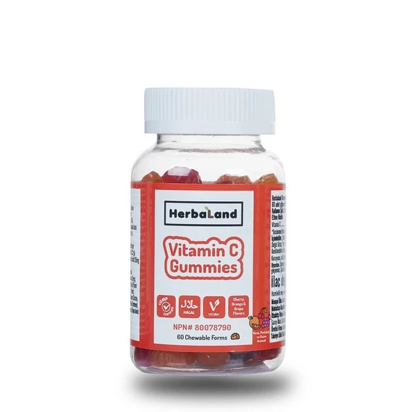 Herbaland Gummies Vitamin C Kids 60 Chewable forms ürün görseli 1