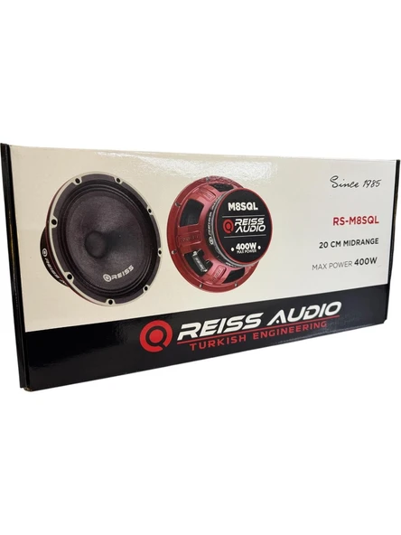 Reiss Audio RS-M8SQL 20cm Midrange 400 Watt Max Power + 175 Watt RMS Power 2 Li Paket Halinde ürün görseli 1