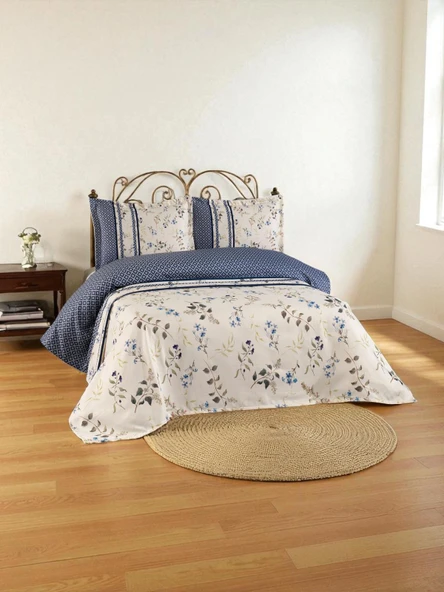 Doğal Keten Kumaş Çift Kişilik Yatak Örtüsü Seti (3 Parça) KETENÇKY0002 RENKLİ 240 X 260 ürün görseli 1