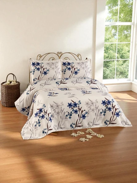 Doğal Keten Kumaş Çift Kişilik Yatak Örtüsü Seti (3 Parça) KETENÇKY0003 RENKLİ 240 X 260 ürün görseli 1