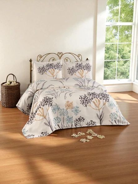 Doğal Keten Kumaş Çift Kişilik Yatak Örtüsü Seti (3 Parça) KETENÇKY0001 RENKLİ 240 X 260 ürün görseli 1
