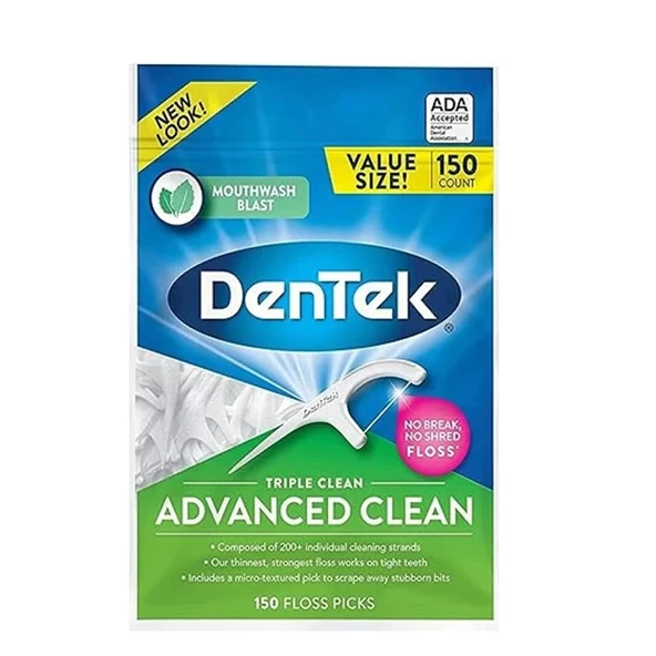 Dentek Triple Advanced Clean Florürlü ve Naneli Diş İpi 150li ürün görseli 1