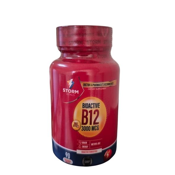 Storm Vitals Vitamin B12 3000 MCG 90 Sublingual Tablet ürün görseli 1