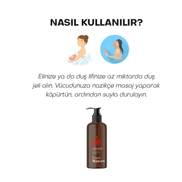 From Natura Verna Duş Jeli 500 ml - Resim 5