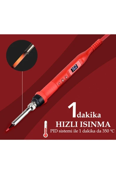 Tussle JCD 908U 80 Watt Dijital Göstergeli Ayarlı Kalem Havya Anında Isınma 80w ürün görseli 1