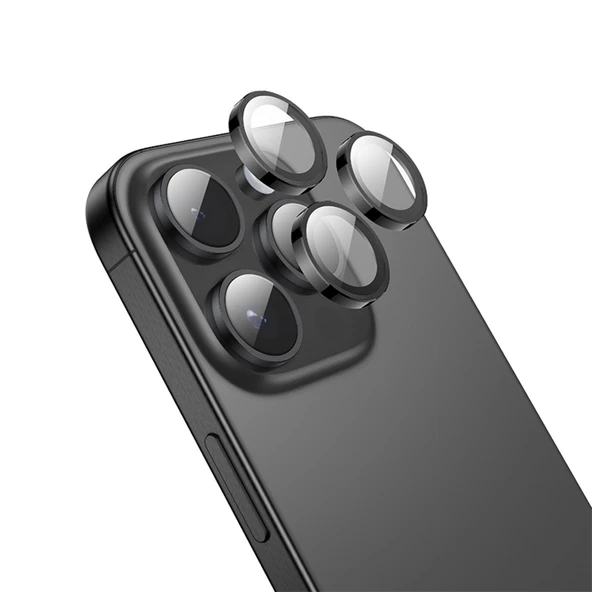 Nettech Apple iPhone 16 Pro Max Uyumlu Alüminyum Seri Kamera Cam Koruyucu NT-111113 ürün görseli 1