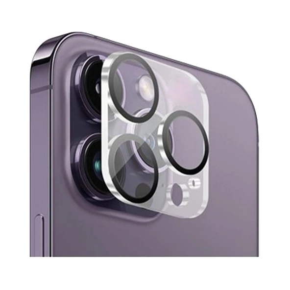 Nettech Apple iPhone 13 Pro Max Uyumlu Şeffaf Çerçeveli Seri Kamera Cam Koruyucu NT-105094 ürün görseli 1
