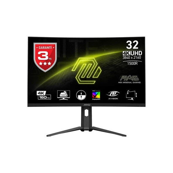 MSI MAG 321CUP 31.5" 1 ms 4K Curved 160 Hz Oyuncu Monitörü Teşhir ürün görseli 1