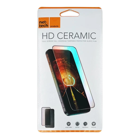 Nettech Apple iPhone 16 Uyumlu Ön Koruma Seramik Nano Ekran Koruyucu NT-111748 ürün görseli 1