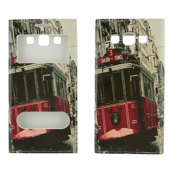Nettech Samsung Galaxy E500 E5 2015 Uyumlu Kapaklı Kılıf Kapaklı Kılıf NT-3456 ürün görseli 1