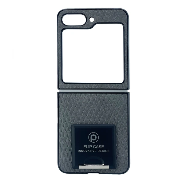 Nettech Samsung Galaxy Z Flip 5 Uyumlu Suni Deri Arka Koruma Kılıf NT-104169 ürün görseli 1