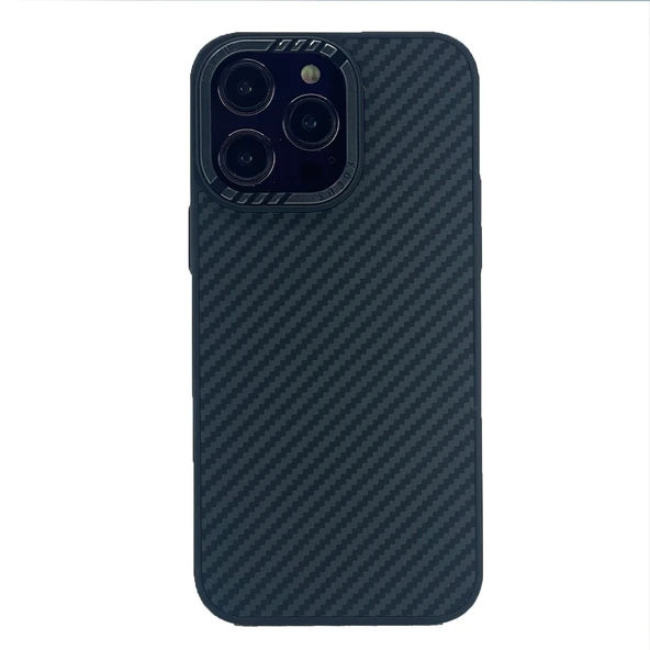 Nettech Apple iPhone 14 Pro Max Uyumlu Metal Kamera Çerçeveli Magsafe Karbon Fiber Arka Koruma Kılıf NT-101995 ürün görseli 1