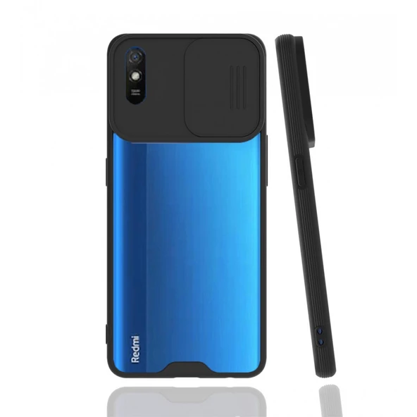 Nettech Xiaomi Redmi 9A Uyumlu Platin Kamera Kızaklı Arka Koruma Kılıf NT-86823 ürün görseli 1