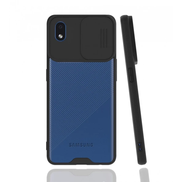 Nettech Samsung Galaxy A01 Core Uyumlu Platin Kamera Kızaklı Arka Koruma Kılıf NT-86765 ürün görseli 1
