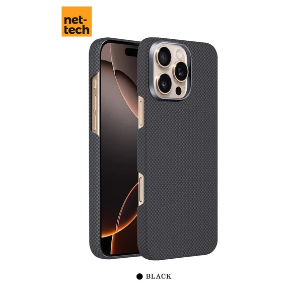 Nettech Apple iPhone 16 Pro Uyumlu NT-N075 Kevlar Karbon Arka Koruma Kılıf NT-113704 ürün görseli 1