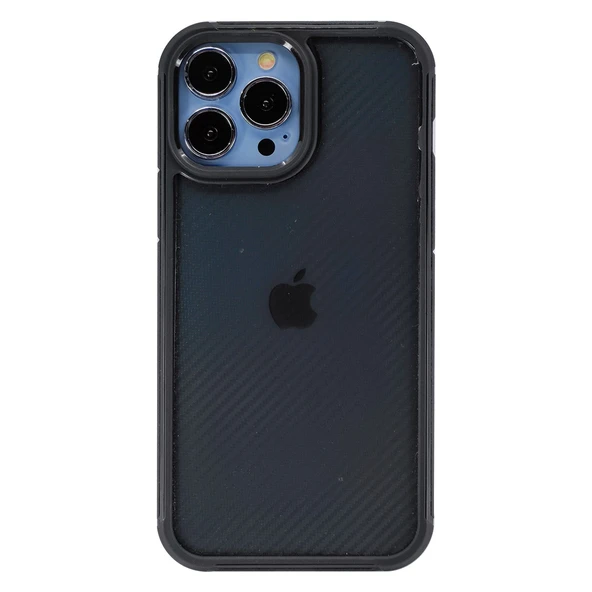 Nettech Apple iPhone 13 Pro Max Uyumlu Karbon inoks Seri Arka Koruma Kılıf NT-95795 ürün görseli 1