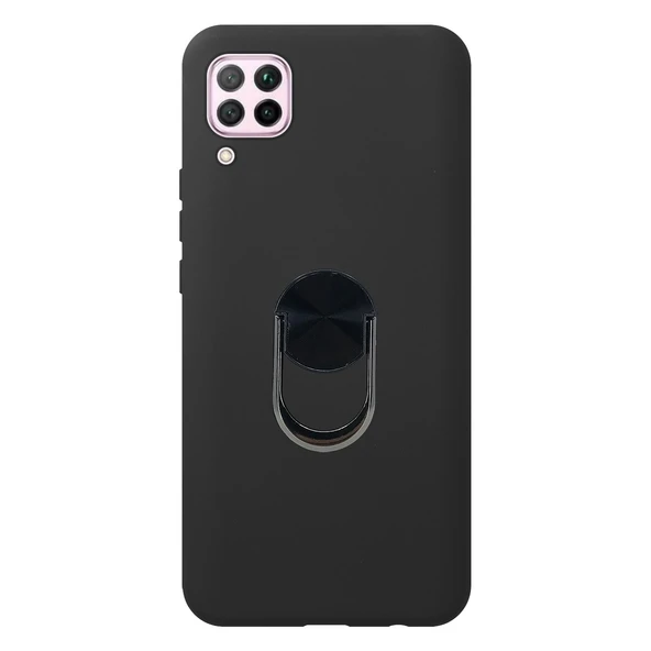 Nettech Huawei P40 Lite Uyumlu Leather Ring Nano Arka Koruma Kılıf NT-83084 ürün görseli 1