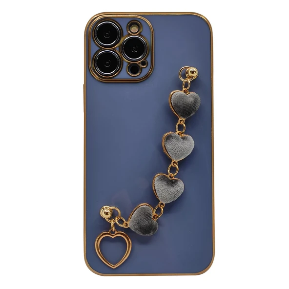 Nettech Apple iPhone 13 Pro Max Uyumlu Lüx Kalp Zincir Arka Koruma Kılıf NT-94822 ürün görseli 1