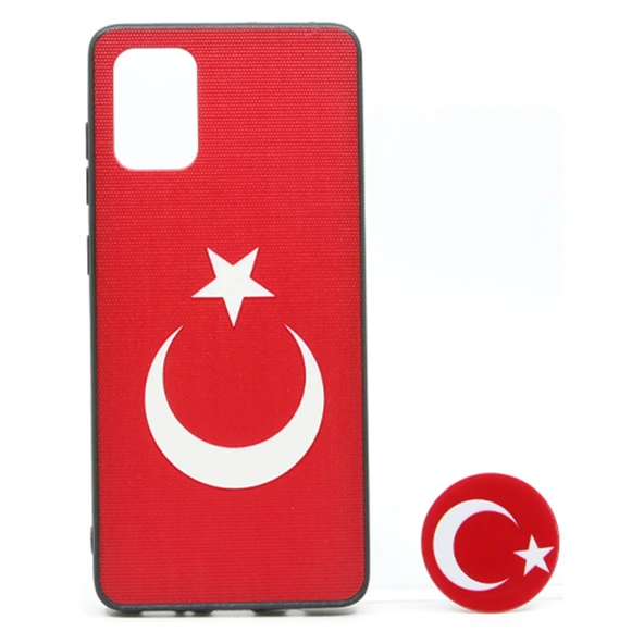 Nettech Samsung Galaxy A71 Uyumlu Desenli Popsocket Seri Arka Koruma Kılıf NT-79698 ürün görseli 1