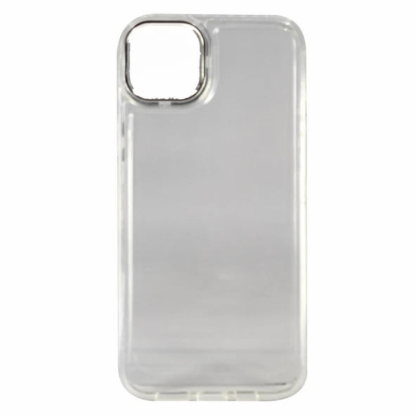 Nettech Apple iPhone 14 Plus Uyumlu Şeffaf Metal Kamera Çerçeveli Arka Koruma Kılıf NT-96948 ürün görseli 1