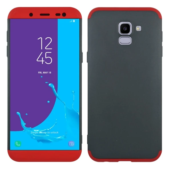 Nettech Samsung Galaxy J600 J6 Uyumlu Ön Arka Koruma Arka Koruma Kılıf VR-11024 ürün görseli 1