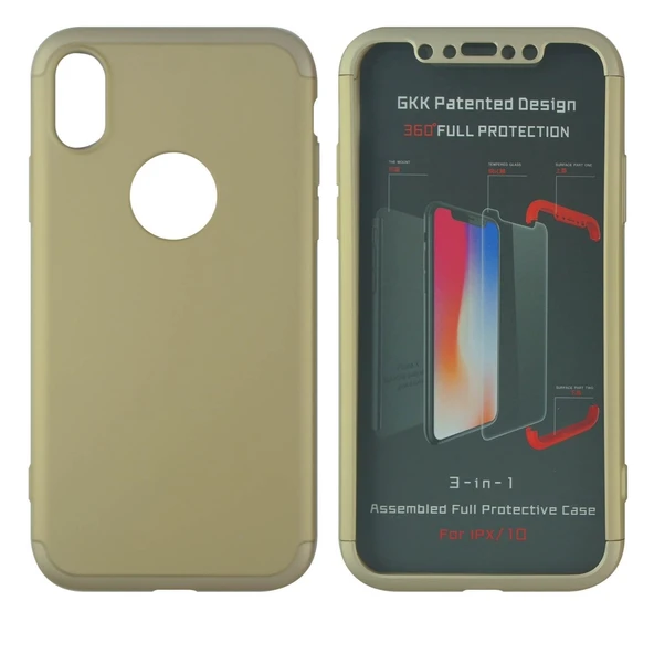 Nettech Apple iPhone X Uyumlu Ön Arka Koruma Arka Koruma Kılıf VR-4318 ürün görseli 1