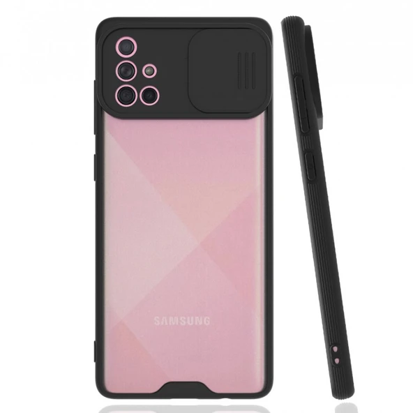 Nettech Samsung Galaxy A71 Uyumlu Platin Kamera Kızaklı Arka Koruma Kılıf NT-86684 ürün görseli 1