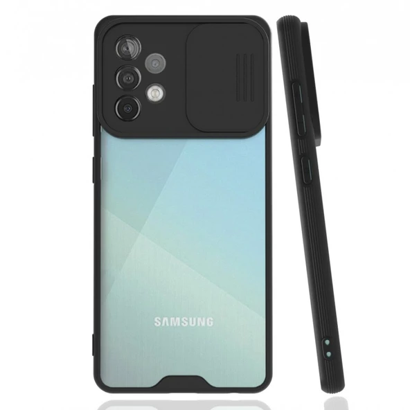 Nettech Samsung Galaxy A72 Uyumlu Platin Kamera Kızaklı Arka Koruma Kılıf NT-86723 ürün görseli 1