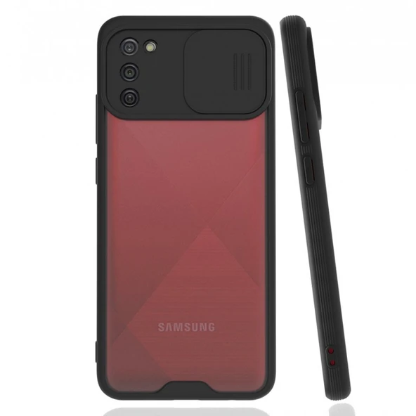 Nettech Samsung Galaxy A02S Uyumlu Platin Kamera Kızaklı Arka Koruma Kılıf NT-85915 ürün görseli 1