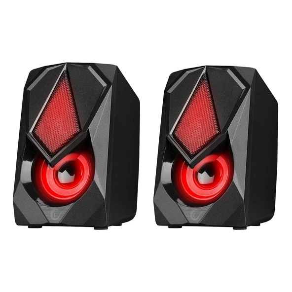 RAMPAGE RMS-G19 2.0 5 Watt LED Işıklı Siyah Multimedia Speaker ürün görseli 1