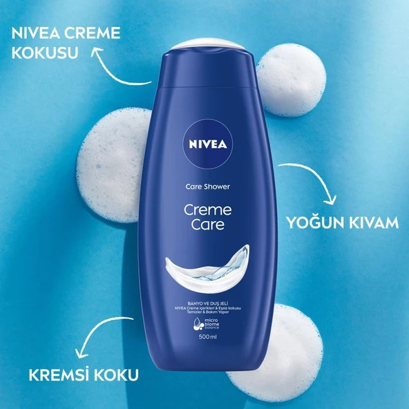Nivea Creme Care Banyo ve Duş Jeli 500 ML - Resim 2