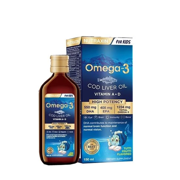 Nutraxin Omega 3 Balık Yağı Şurubu 150 ML ürün görseli 1