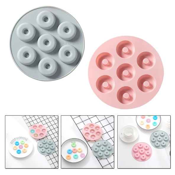 Silikon Mini Donut Çikolata Ve Jelibon Kalıbı 7 Li ürün görseli 1