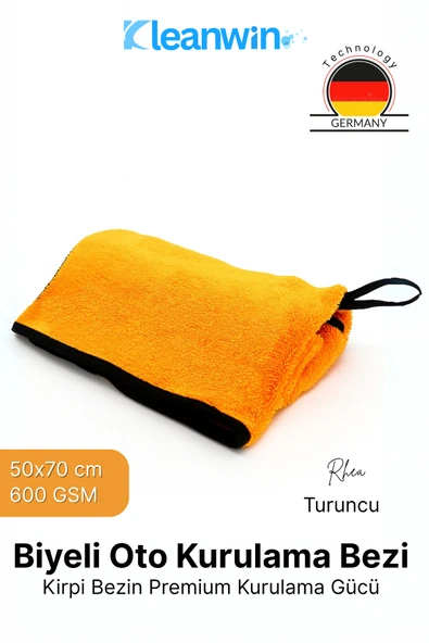 Kleanwin Rhea 50x70Cm 600 GSM Mikrofiber Oto Kurulama Bezi – Ev ve Araç İçin Profesyonel Temizlik Bezi ürün görseli 1