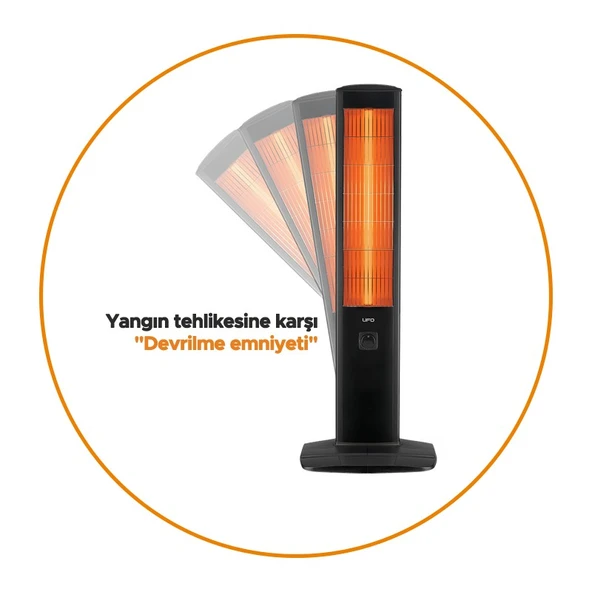 Ufo Micatronic 1900W Termostatlı Kule Tipi Isıtıcı - Resim 3