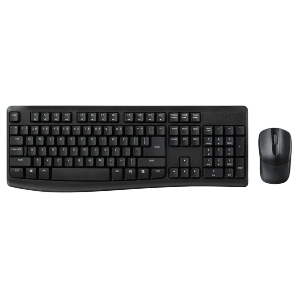 RAPOO X1800Pro 13387 KABLOSUZ TR KLAVYE MOUSE SET SİYAH ürün görseli 1