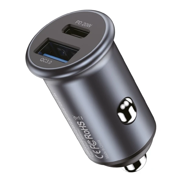 Nettech NT-CCH03 Usb + Type-C PD 18W + 20W 2 Çıkışlı Araç Şarj Aleti NT-CCH03 ürün görseli 1