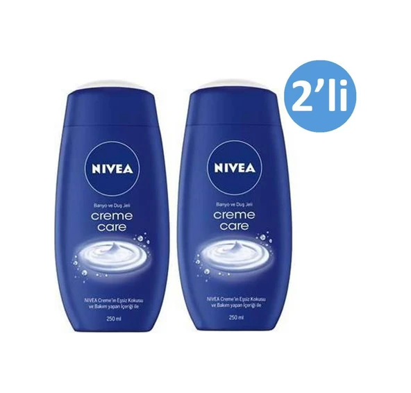 Nivea Creme Care 2'li Banyo Ve Duş Jeli 250 ml ürün görseli 1