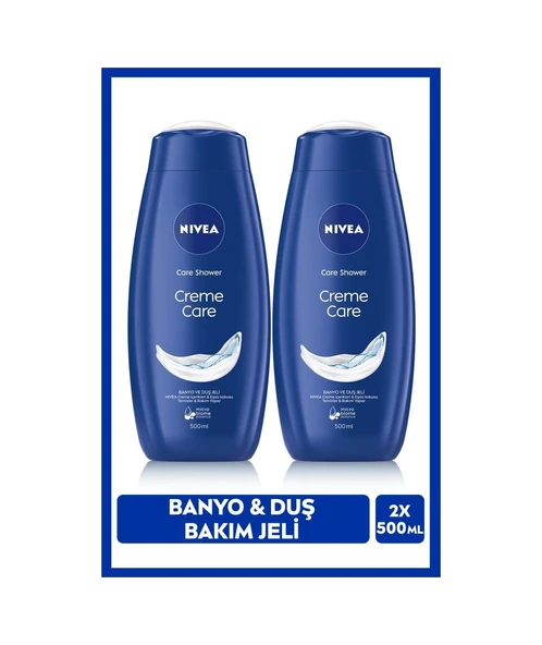 Nivea Creme Care Banyo ve Duş Jeli 2 x 500 ML ürün görseli 1