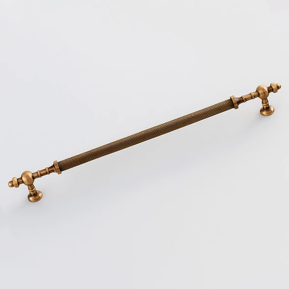 Ladin Tırtıklı Antik Bakır Metal Kulp 320 mm Dayanıklı Kulpları Mobilya Çekmece Dolap Kapak Kulpu ürün görseli 1