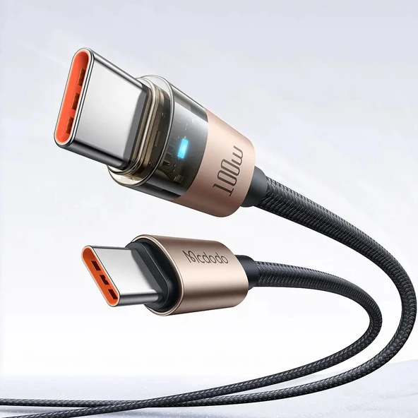 Mcdodo CA-5581 100W Typec Typec Şarj ve Data Kablo 1.2Mt - Siyah - Resim 2