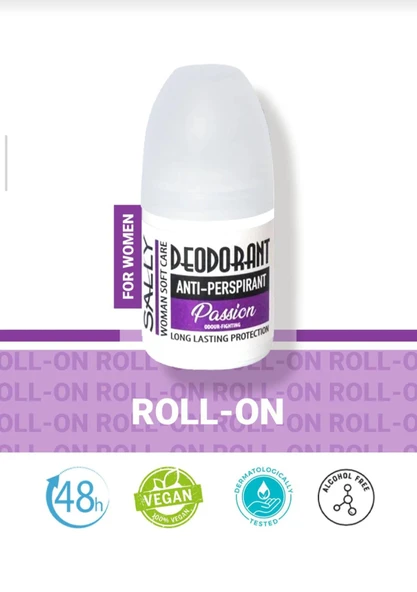 SALLY ROLL-ON ANTİPERSPİRANT TERLEME ÖNLEYİCİ DEODORANT ROLL-ON PASSİON -50 ML ürün görseli 1