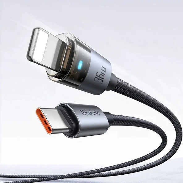 Mcdodo CA-6940 36W Typec iPhone Şarj ve Data Kablo 1.2Mt - Siyah - Resim 2