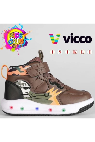 Vicco Dragus 946.B25K.435 Anatomik Taban Işıklı Erkek Çocuk Bot Kahve 24-28 ürün görseli 1