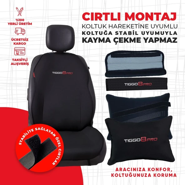 Chery Tiggo 8 Pro Nakışlı Minder Seti - Resim 3