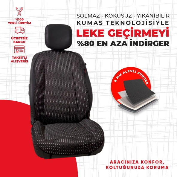 Beyaz Noktalı Siyah Jakar Dokuma - Resim 4